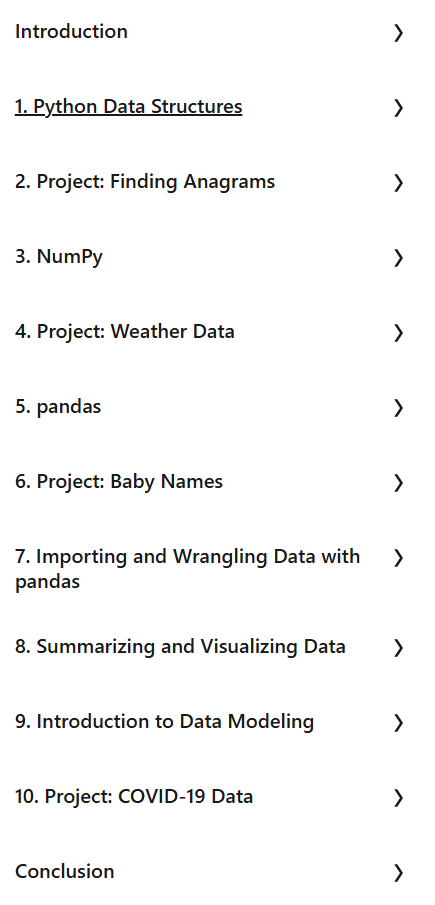 Course topics · Python Data Analysis 2025-1