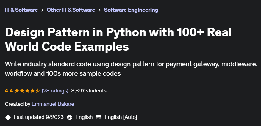 Pictures · Design Pattern in Python with 100+ Real World Code Examples 2023-9
