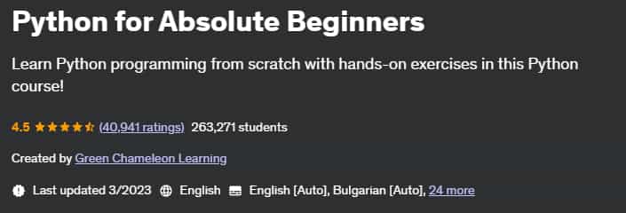 Pictures · Udemy — Python for Absolute Beginners 2023-3