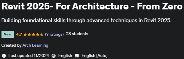 Pictures · Udemy — Revit 2025- For Architecture – From Zero 2024-11