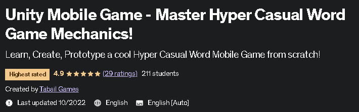 Pictures · Udemy — Unity Mobile Game – Master Hyper Casual Word Game Mechanics! 2022-10