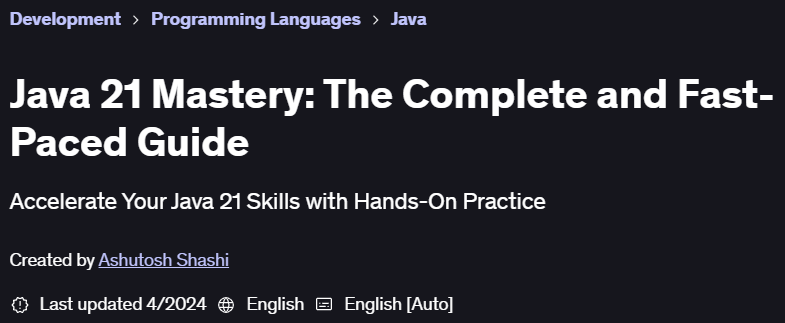 Pictures · Udemy — Java 21 Mastery: The Complete and Fast-Paced Guide 2023-4