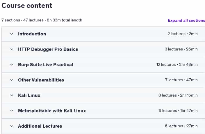 Course topics · BlackHat Live : Hands-On Hacking, No Theory 2025-6