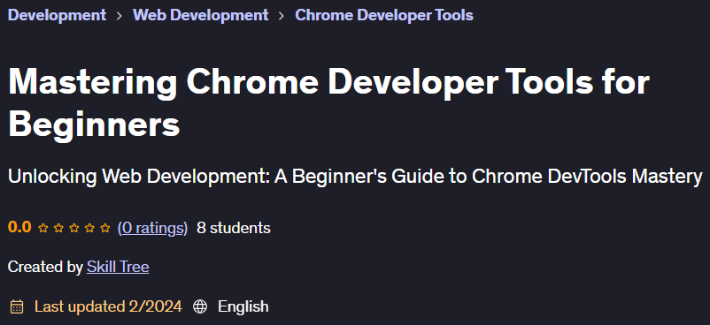 Pictures · Udemy — Mastering Chrome Developer Tools for Beginners 2024-2