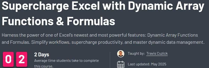 Pictures · ZeroToMastery — Supercharge Excel with Dynamic Array Functions & Formulas 2025-4