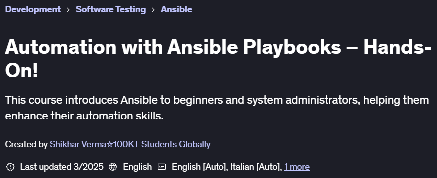 Pictures · Udemy — Automation with Ansible Playbooks – Hands-On! 2024-1