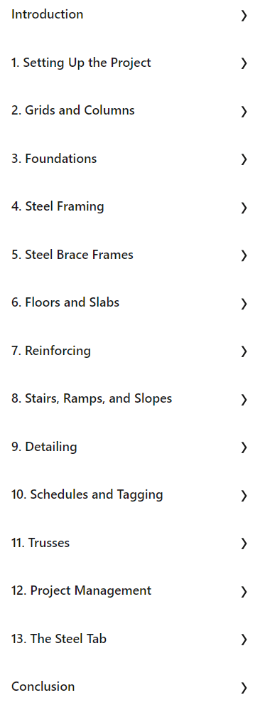 Course topics · Revit 2025 Essential Training for Structure (Imperial and Metric) 2024-10