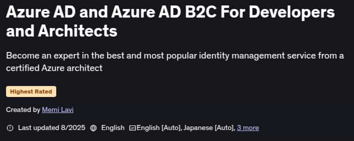 Pictures · Udemy — Azure AD and Azure AD B2C For Developers and Architects 2025-8