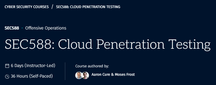 Pictures · SANS — SEC588: Cloud Penetration Testing 2022-6