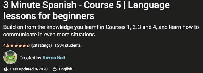 Pictures · Udemy — 3 Minute Spanish – Course 1-7 | Language lessons for beginners 2020-10