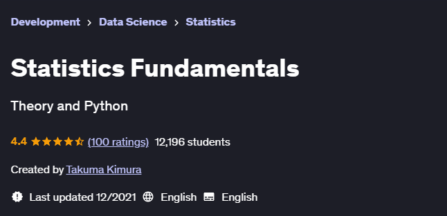 Pictures · Udemy — Statistics Fundamentals 2021-12