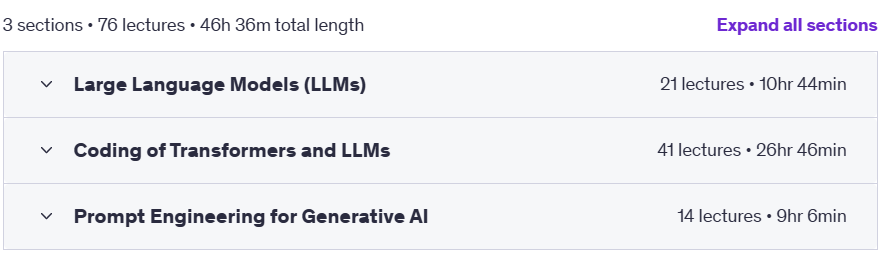 Course topics · Generative AI (basic to advanced) 2025-8
