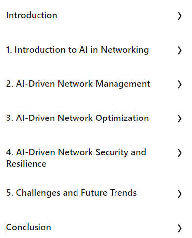 Course topics · AI Techniques for Networking 2024-6