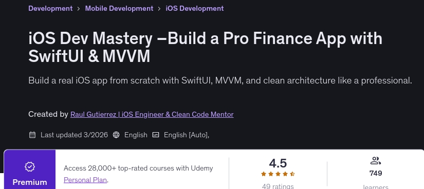 Bilder · iOS Dev Mastery – Erstellen Sie eine Pro Finance App mit SwiftUI & MVVM 2026-3