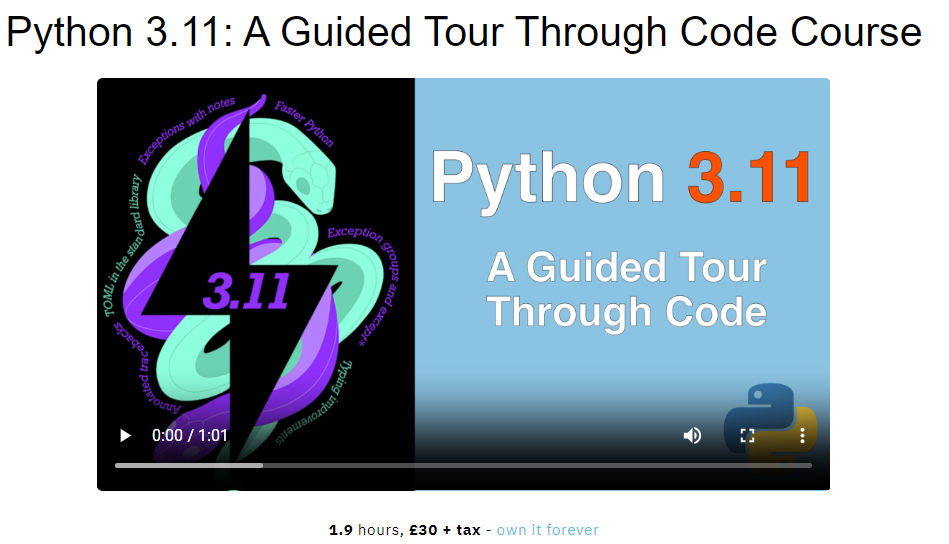 Pictures · Talkpython — Talk Python – Python 3.11: A Guided Tour Through Code Course 2022-12