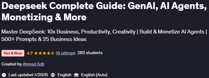 Pictures · Udemy — Deepseek Complete Guide: GenAI, AI Agents, Monetizing & More 2025-1