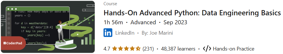 Pictures · LinkedIn — Hands-On Advanced Python: Data Engineering Basics 2023-9
