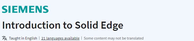 Pictures · Coursera — Introduction to Solid Edge 2024-3