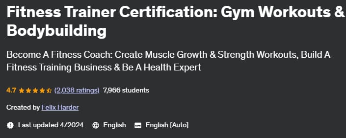 Pictures · Udemy — Fitness Trainer Certification: Gym Workouts & Bodybuilding 2022-5