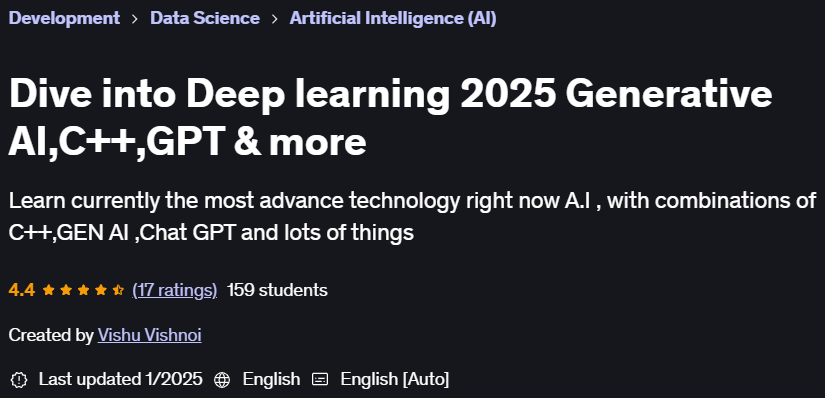 Pictures · Udemy — Dive into Deep learning 2025 Generative AI,C++,GPT & more 2025-1