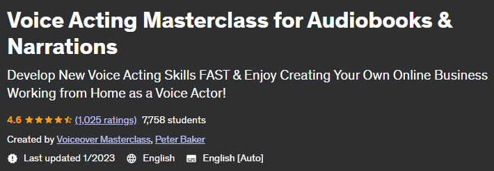 Pictures · Udemy — Voice Acting Masterclass for Audiobooks & Narrations 2022-2