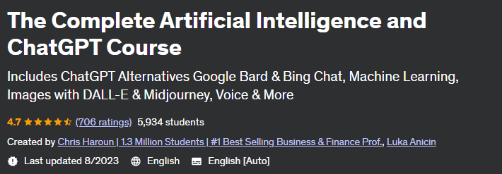 Pictures · Udemy — The Complete Artificial Intelligence and ChatGPT Course 2023-7