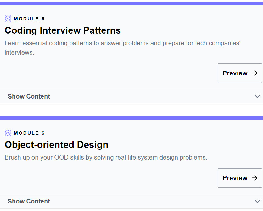 Course topics · Ace the Python Coding Interview 2022-10