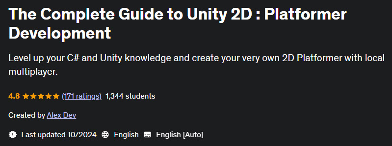Pictures · The Complete Guide to Unity 2D : Platformer Development 2024-10