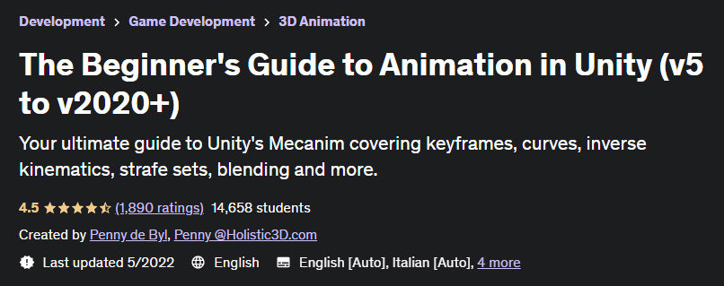 Pictures · Udemy — The Beginner’s Guide to Animation in Unity (v5 to v2020+) 2022-5