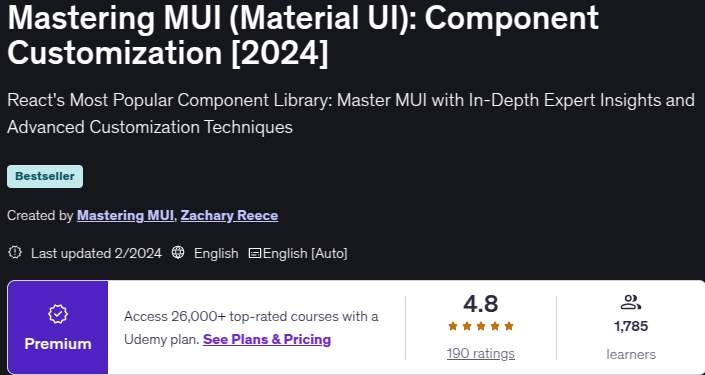 Pictures · Mastering MUI (Material UI): Component Customization [2024] 2024-2