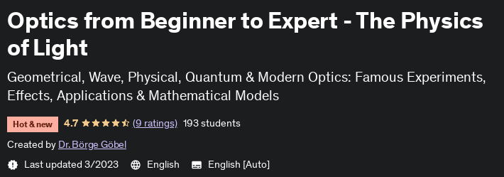 Pictures · Udemy — Optics from Beginner to Expert – The Physics of Light 2023-2