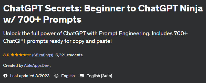 Pictures · ChatGPT Secrets: Beginner to ChatGPT Ninja w/ 700+ Prompts 2023-3