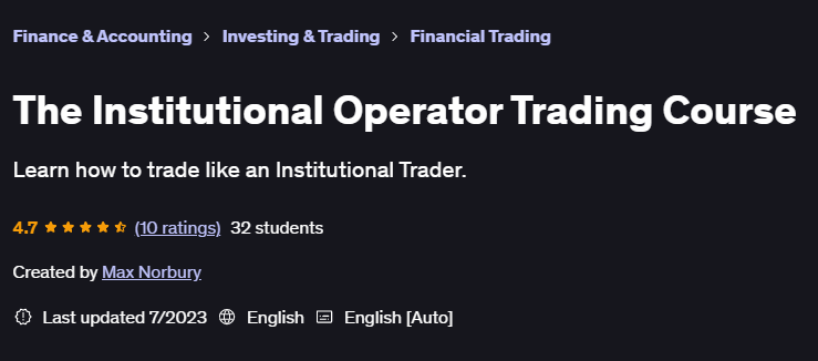 Pictures · Udemy — The Institutional Operator Trading Course 2023-7