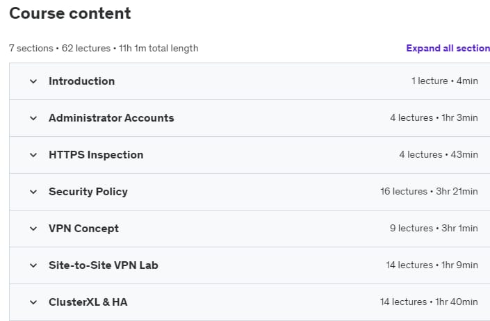 Course topics · Check Point Firewall CCSA R80.40 Training Part2/2 2023-4