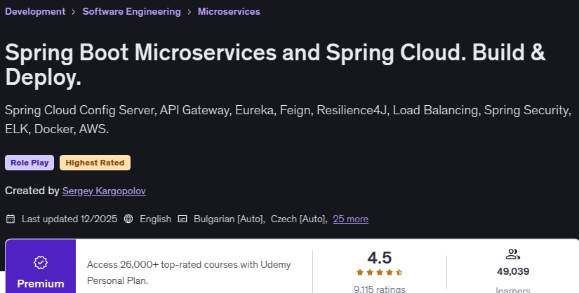 Imágenes · Primavera Boot Microservices y Primavera Nube. 2025-12
