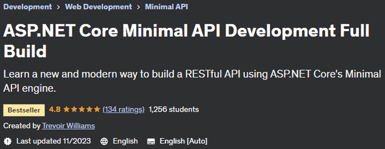 Pictures · Udemy — ASP.NET Core Minimal API Development Full Build 2022-8