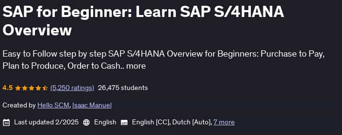 Pictures · SAP for Beginner: Learn SAP S/4HANA Overview 2025-2
