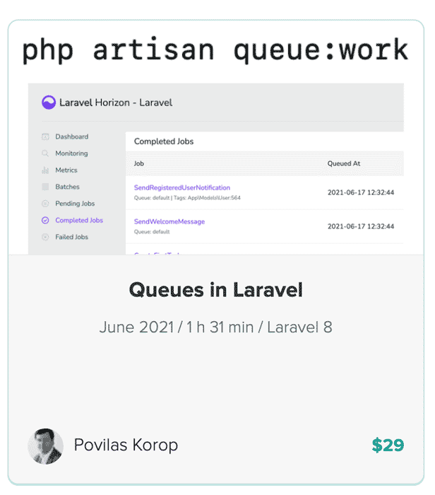Pictures · Laravel Daily — Queues in Laravel 2021-6
