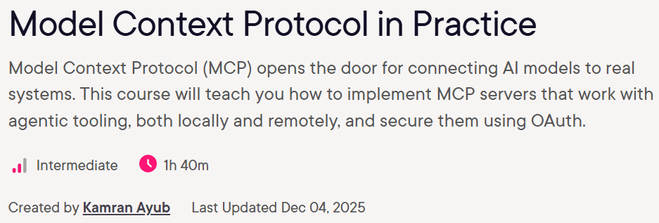 Pictures · Pluralsight — Model Context Protocol in Practice 2025-12