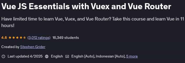 Pictures · Udemy — Vue JS Essentials with Vuex and Vue Router 2025-4