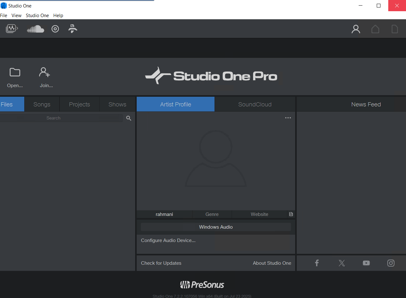 الصور · تحميل لعبة PreSonus Studio One Pro 7.2.3 x64