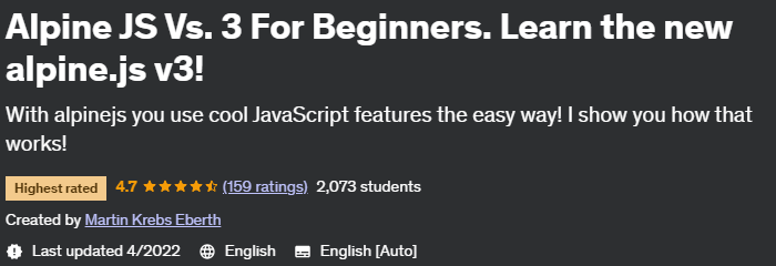 Pictures · Udemy — Alpine JS Vs. 3 For Beginners. Learn the new alpine.js v3! 2021-11