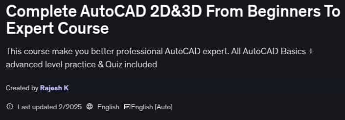 Pictures · Complete AutoCAD 2D&3D From Beginners To Expert Course 2025-2