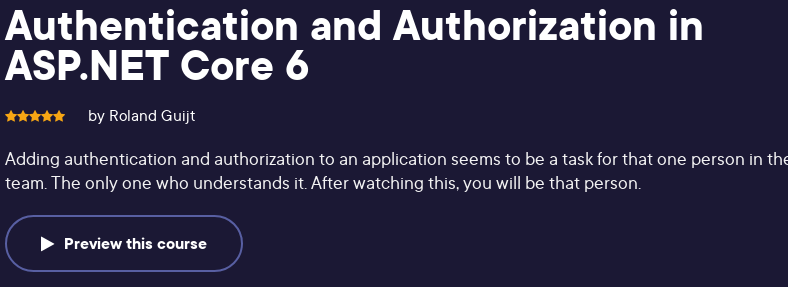 Pictures · Pluralsight — Authentication and Authorization in ASP.NET Core 6 2023-1
