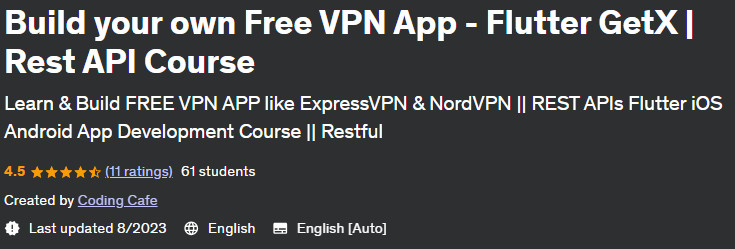 Pictures · Udemy — Build your own Free VPN App – Flutter GetX | Rest API Course 2023-7
