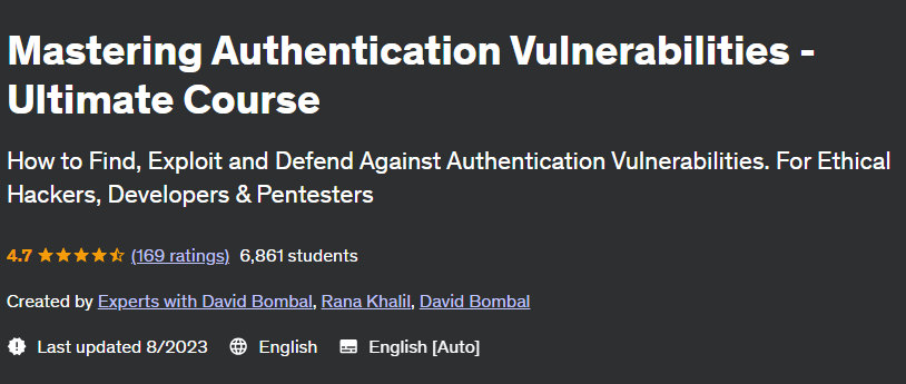 Pictures · Mastering Authentication Vulnerabilities – Ultimate Course 2023-8