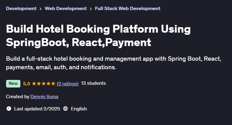 Pictures · Udemy — Build Hotel Booking Platform Using SpringBoot, React,Payment 2025-1