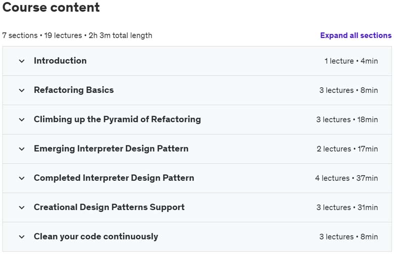 Course topics · Pyramid of Refactoring derived from Legacy Code cleaning 2021-7