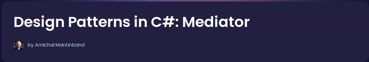 Pictures · Dometrain — Design Patterns in C#: Mediator 2024-11