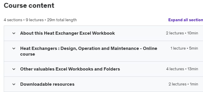 강좌 주제 · 뜨거운 교환기 디자인 및 계산 Excel 워크북 2021-11